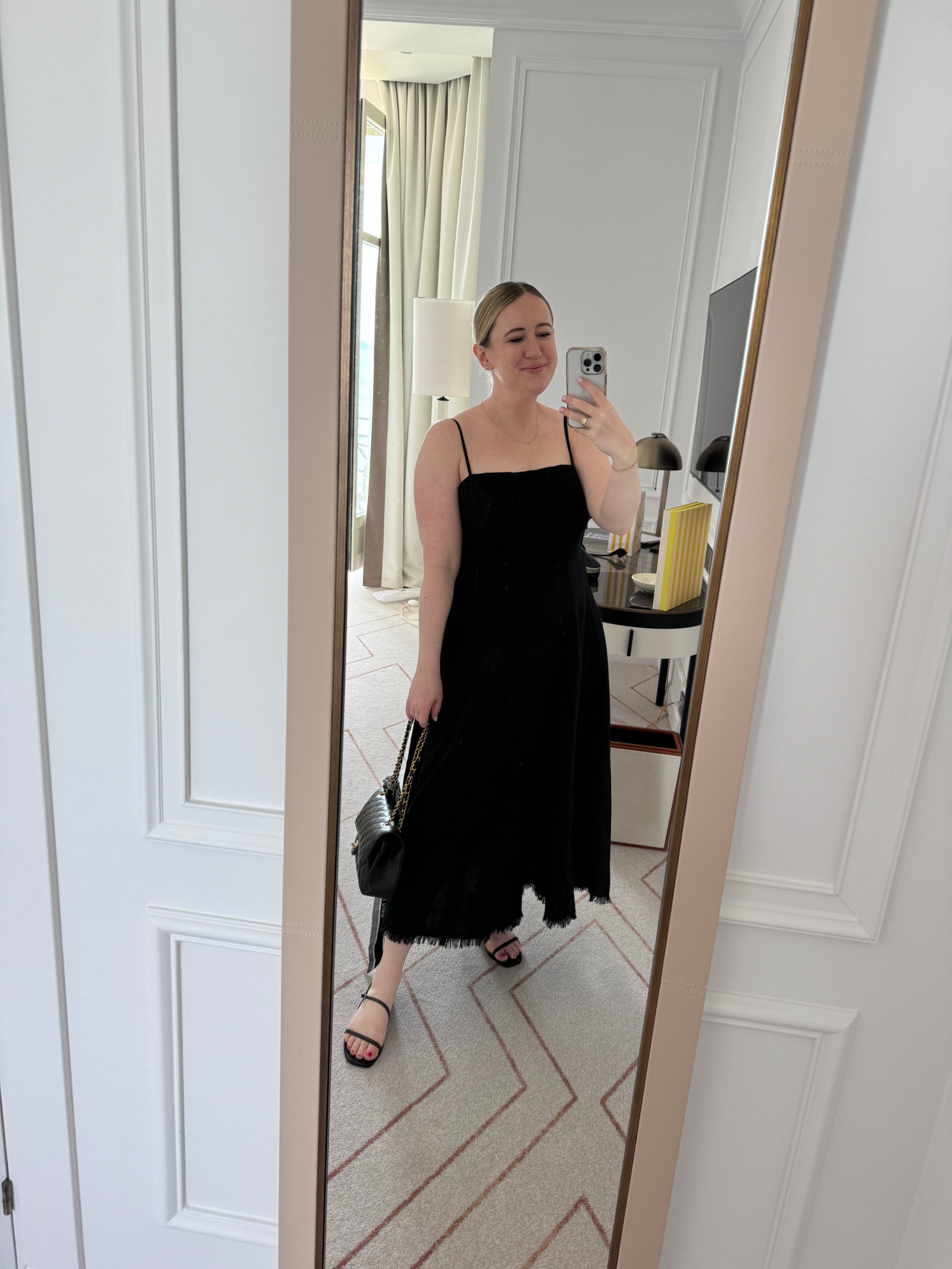 J.Crew Linen Midi Dress Summer Outfit