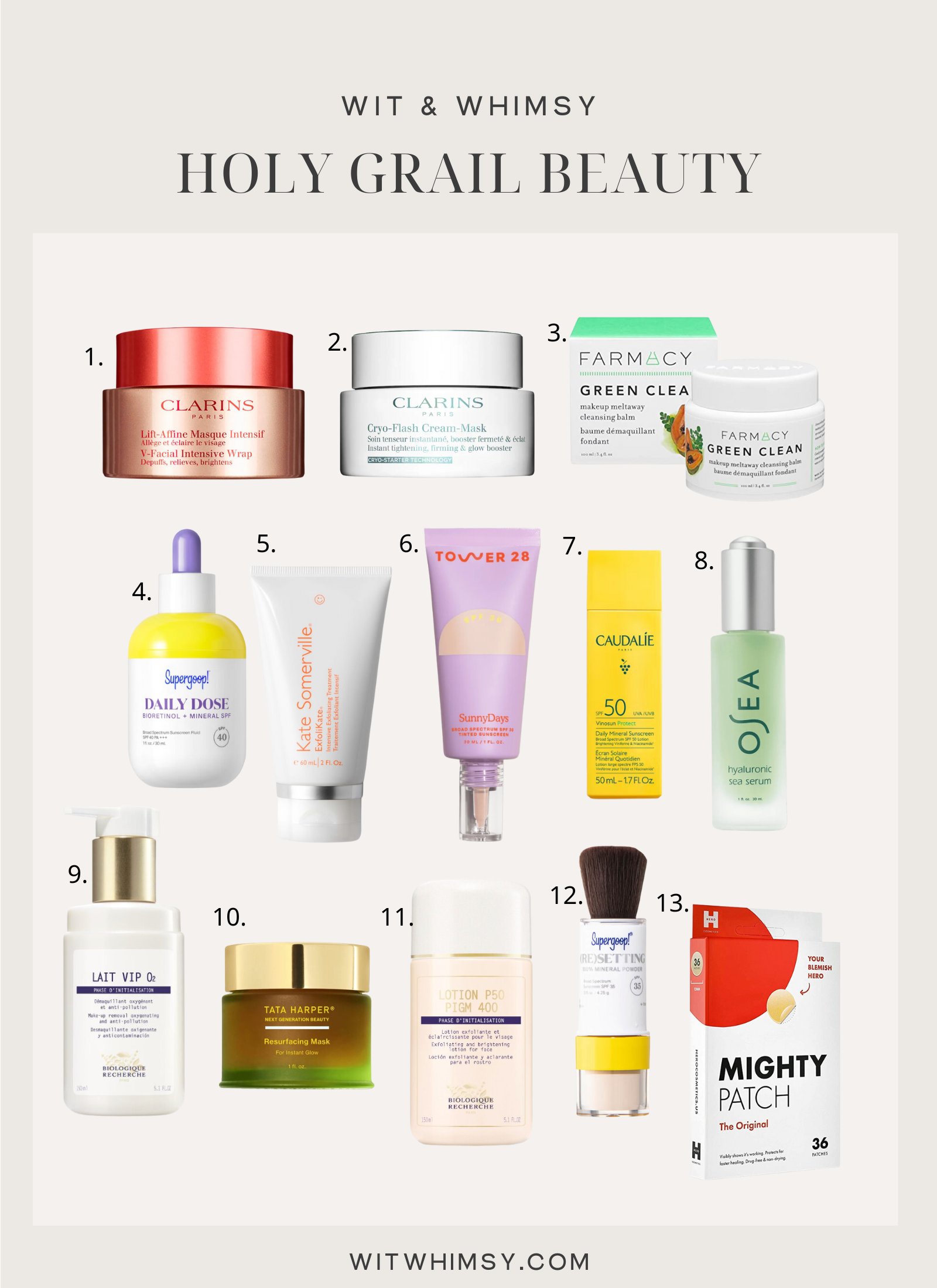wit & whimsy Holy Grail Skincare