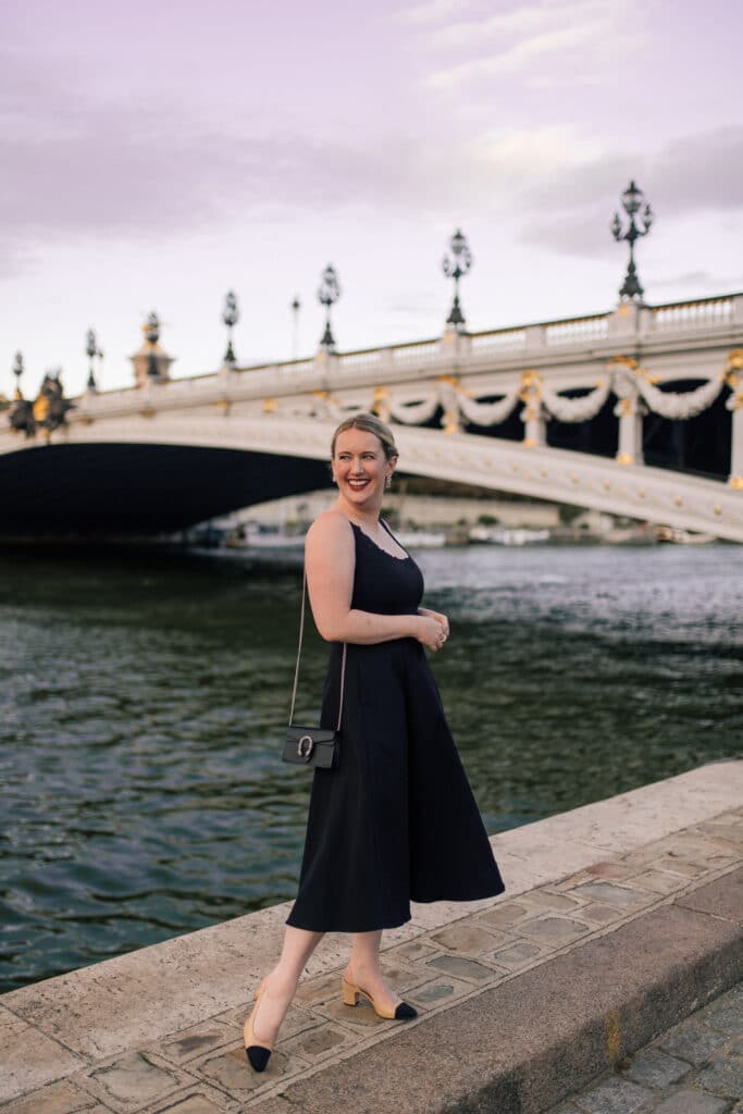 Paris Little Black Dress and Chanel Slingbacks